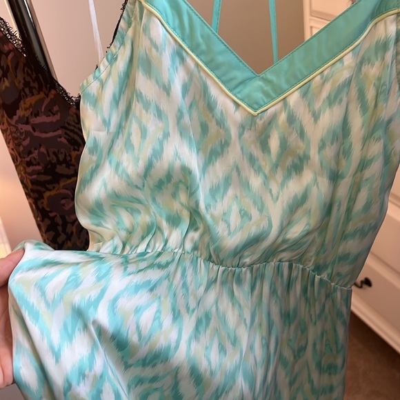 Blue & Green Maxi Formal Dress - Picture 3 of 3